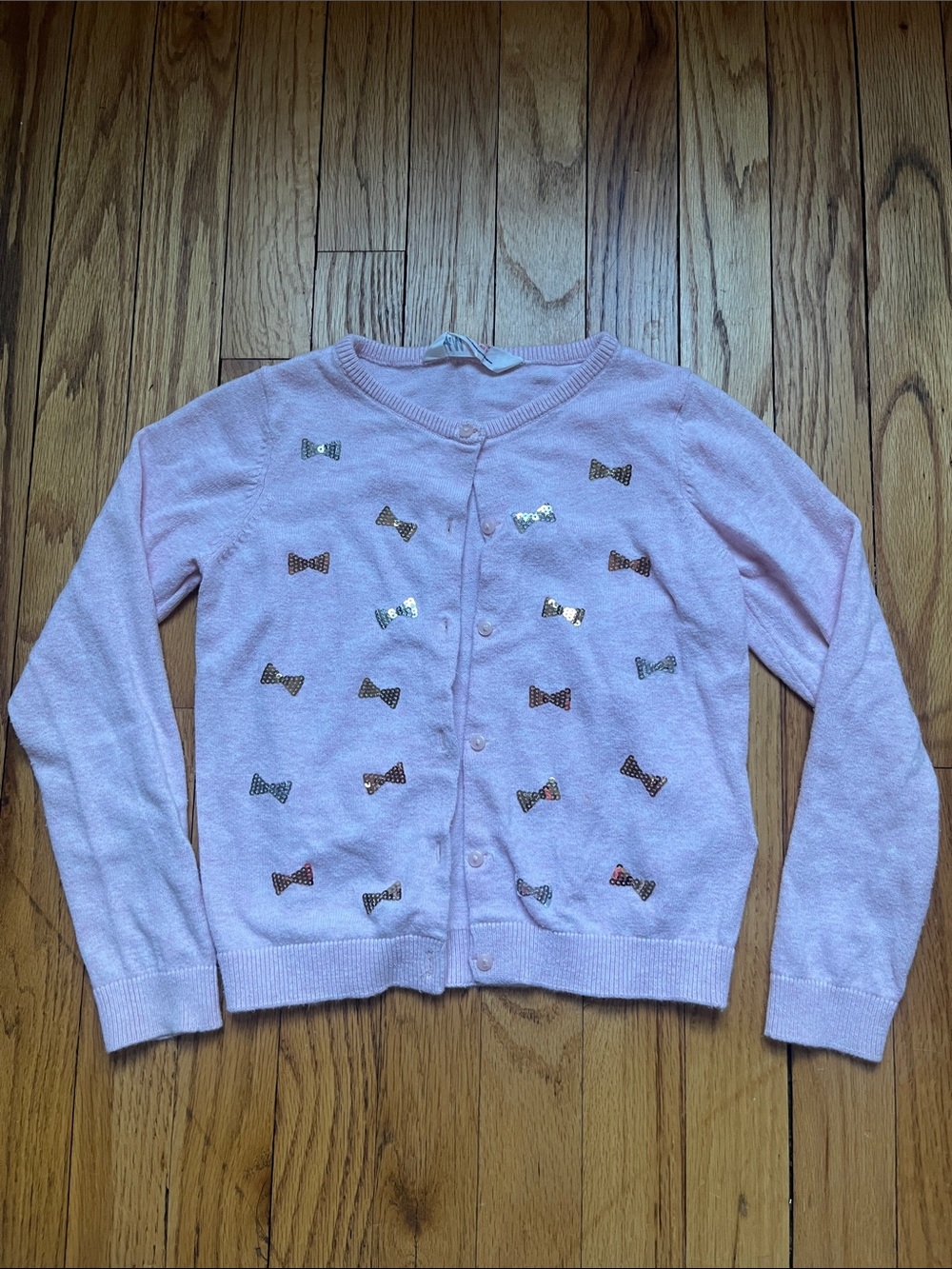 H&M Light Pink Knit Button Cardigan